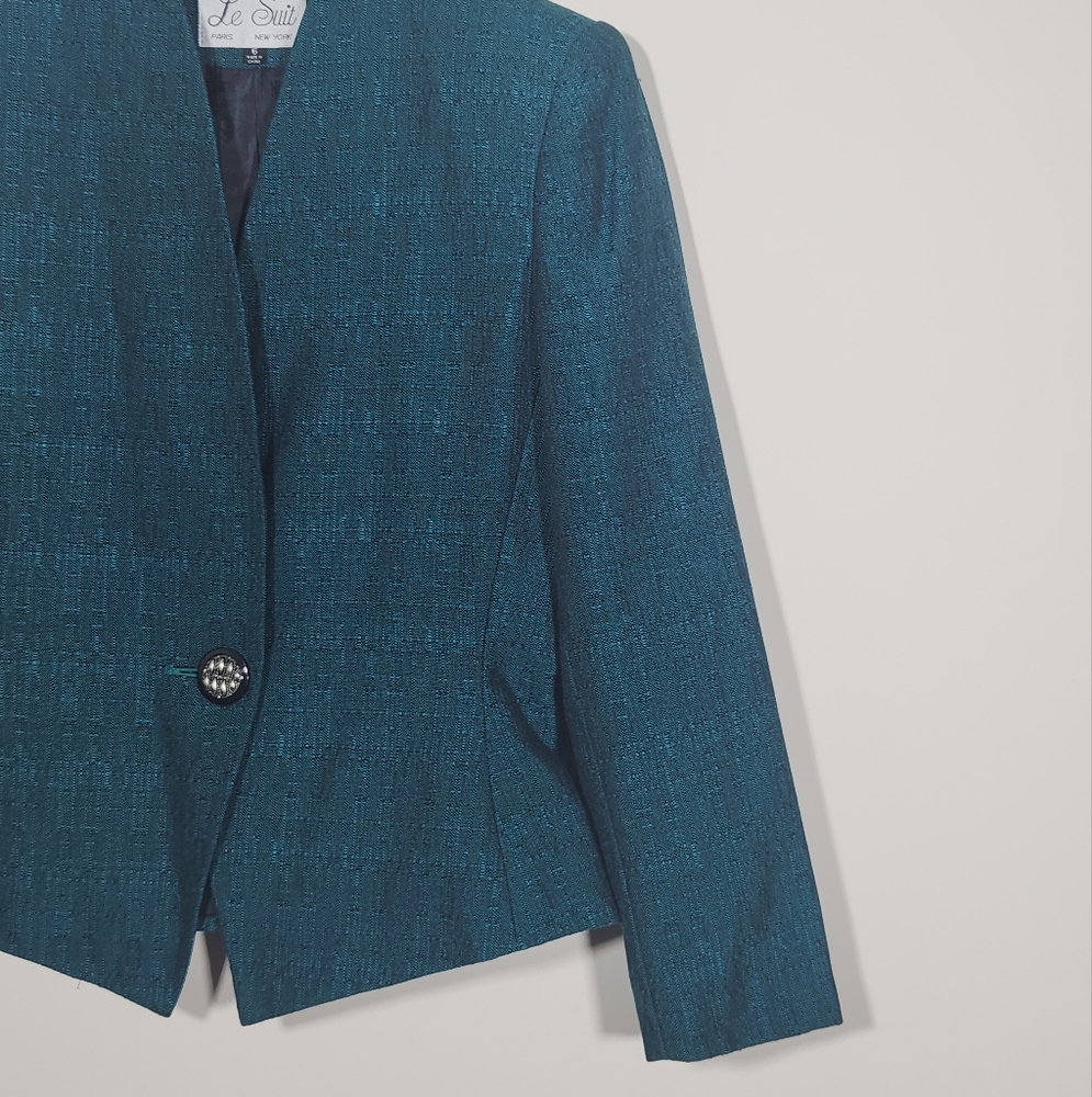 🔥SOLD🔥 Vintage Le Suit Blazer Jacket - Picture 4 of 12